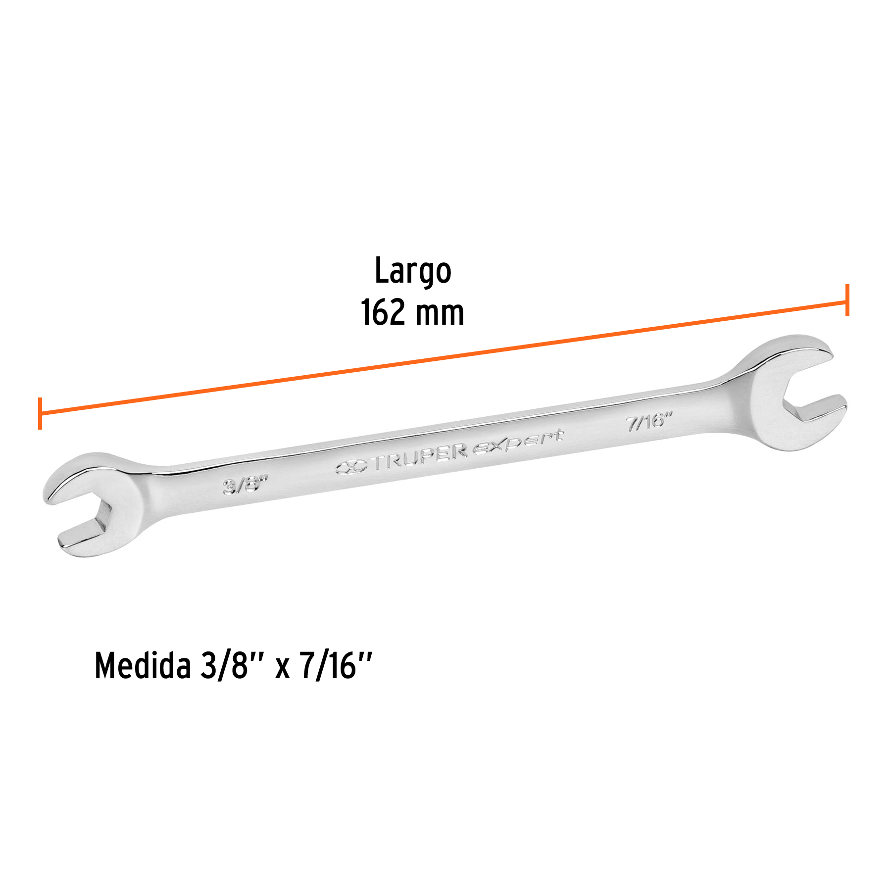 Llave española, 3/8 x 7/16" x 137 mm