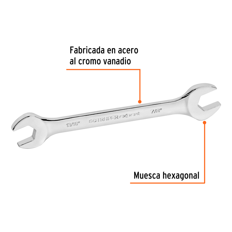 Llave española, 13/16 x 7/8" x 232 mm