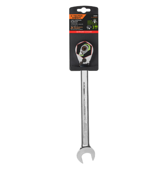 Llave combinada matraca, reversible, 7/8", Truper Expert
