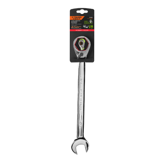 Llave combinada matraca, reversible, 15/16", Truper Expert