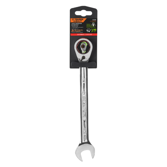 Llave combinada matraca reversible,3/4"x248mm,Truper Expert