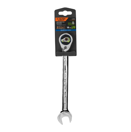 Llave combinada matraca reversible, 18x236 mm,Truper Expert