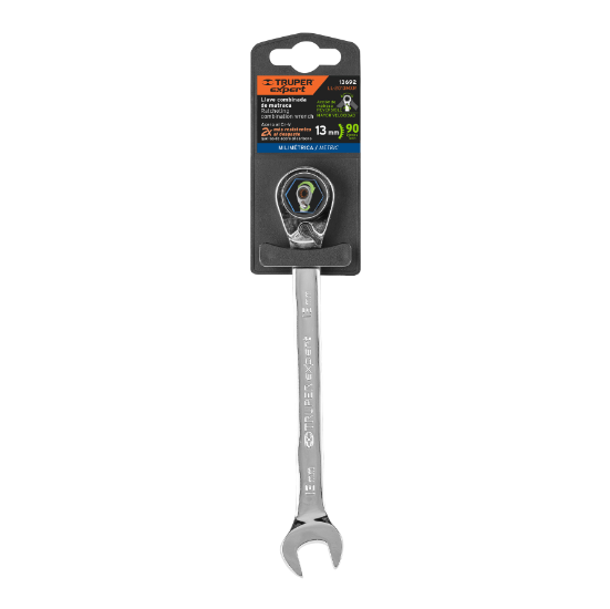 Llave combinada matraca reversible, 13x178 mm,Truper Expert