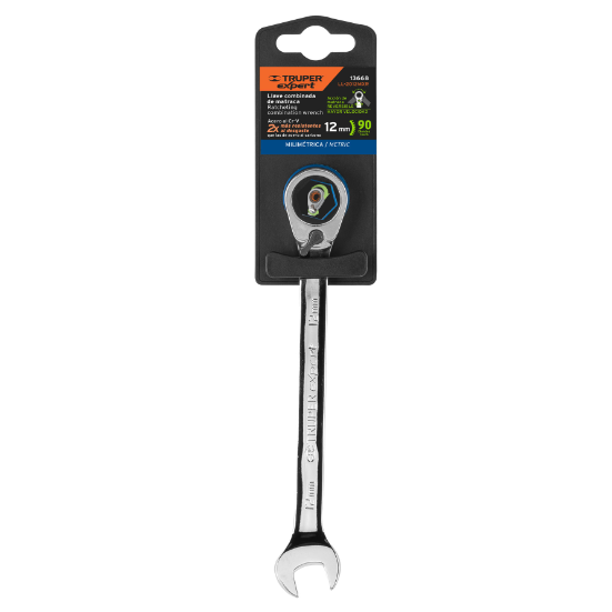 Llave combinada matraca reversible, 12x170 mm,Truper Expert