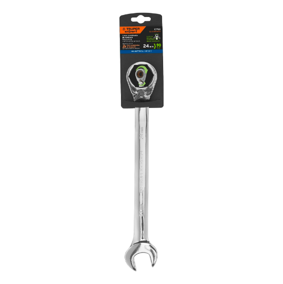 Llave combinada con matraca, reversible, 24mm, Truper Expert