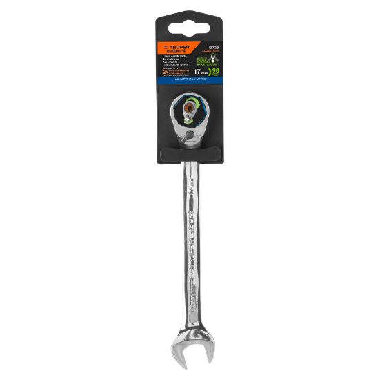 Llave combinada con matraca, reversible, 17mm, Truper Expert