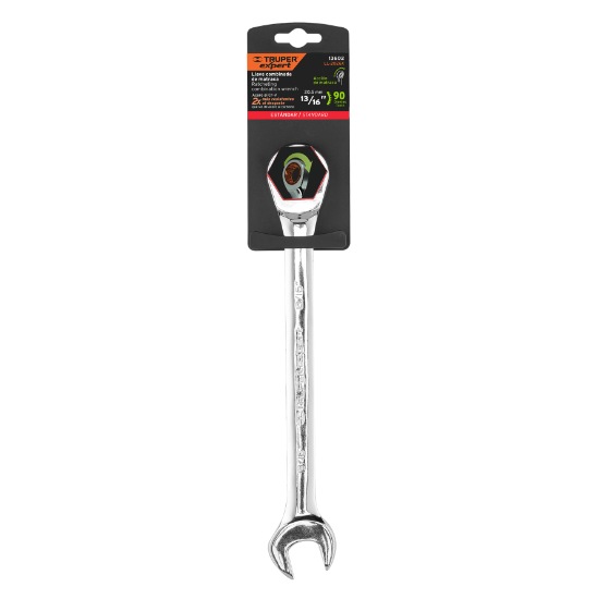 Llave combinada con matraca, 13/16" x 281 mm, Truper Expert