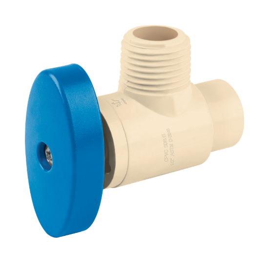 Llave angular de CPVC, (13 mm), 1/2"