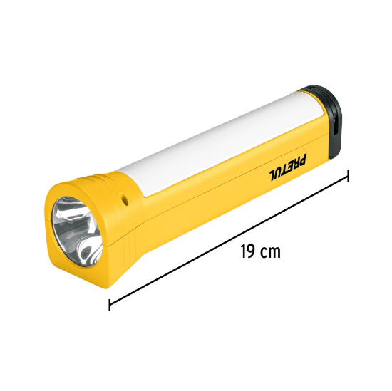 Linterna recargable con lámpara de emergencia, 230lm, Pretul