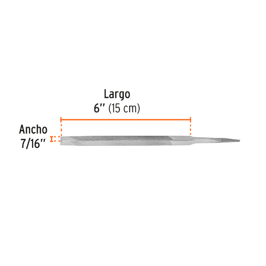 Lima triángulo pesado,6"