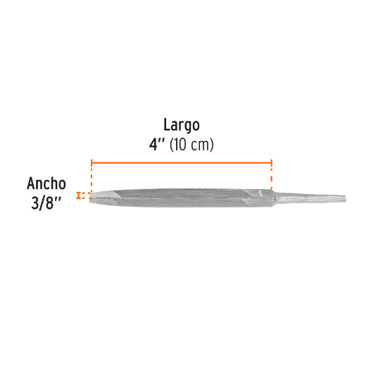 Lima triángulo pesado, 4"