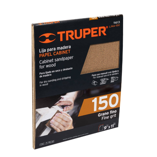 Lija para madera, grano 150