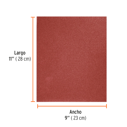 Lija de esmeril roja, grano 100