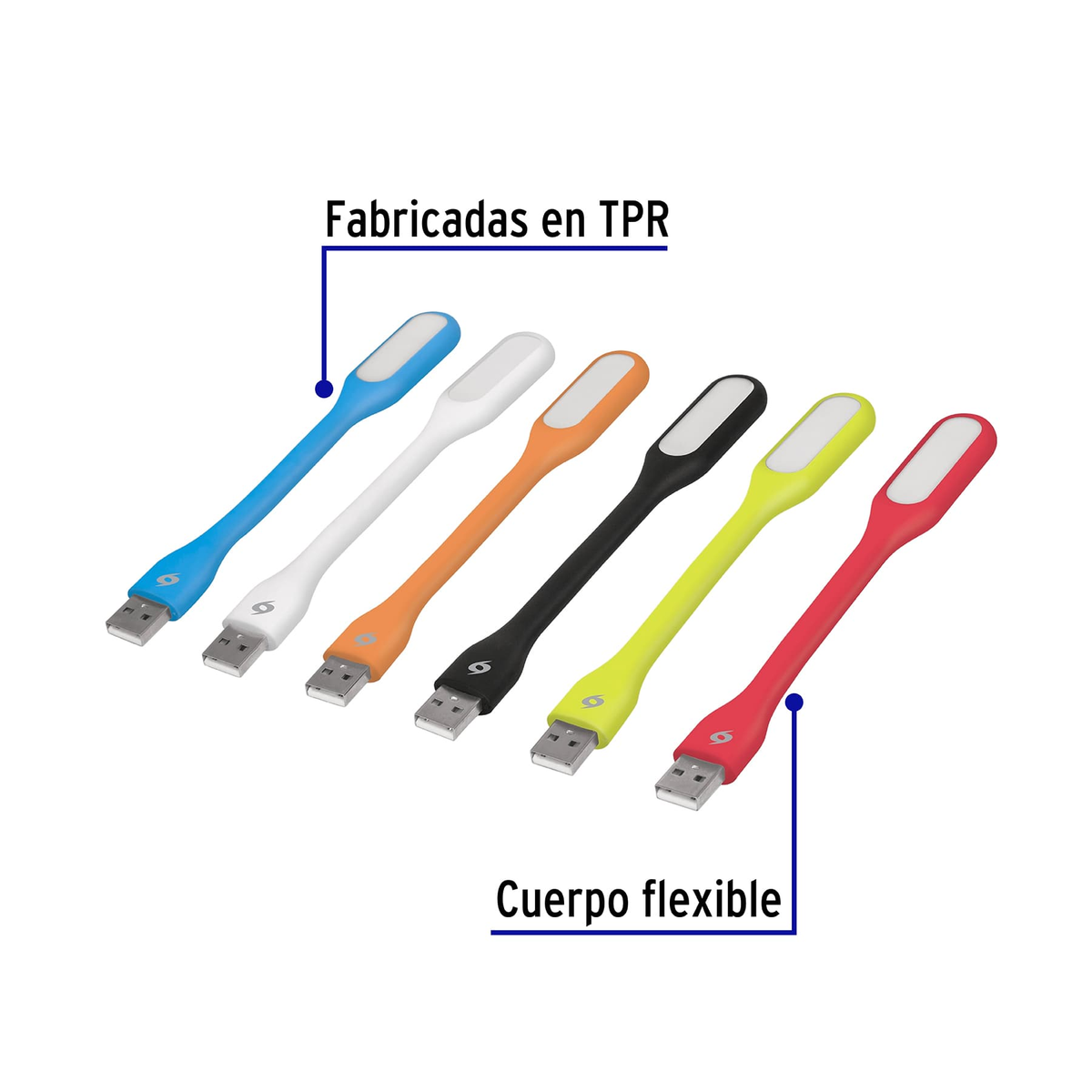 Lámpara LED 1W, USB, Flexible
