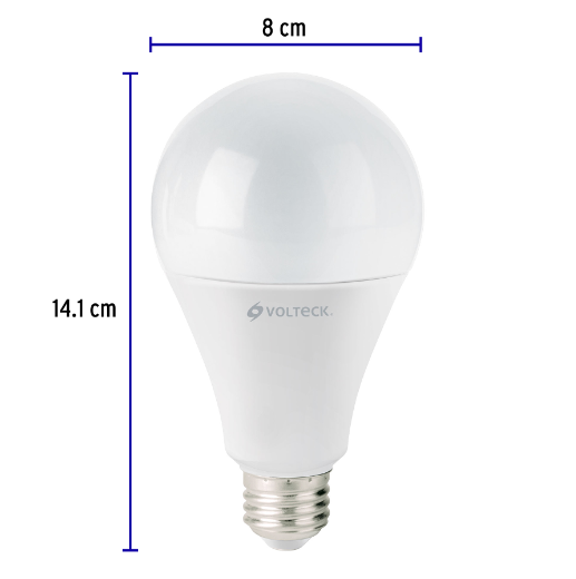 Lámpara de LED, bulbo estándar, A19, 18 W, luz de día