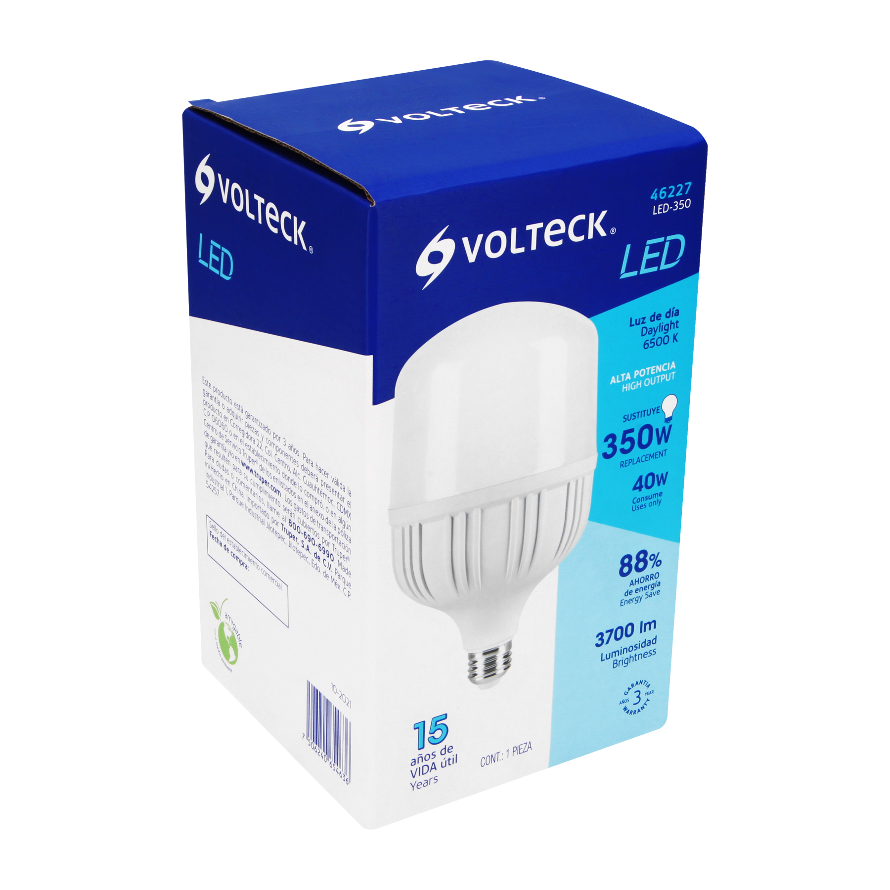 Lámpara de LED, alta potencia, E26, 40 W, luz de día