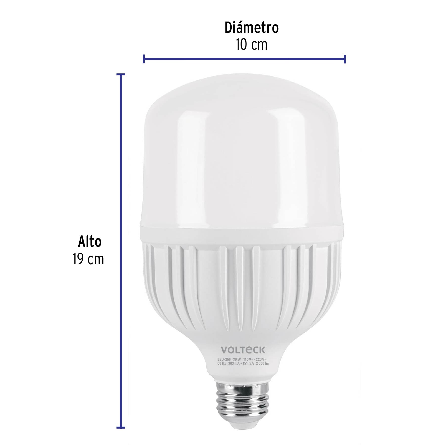 Lámpara de LED, alta potencia, E26, 30 W, luz de día
