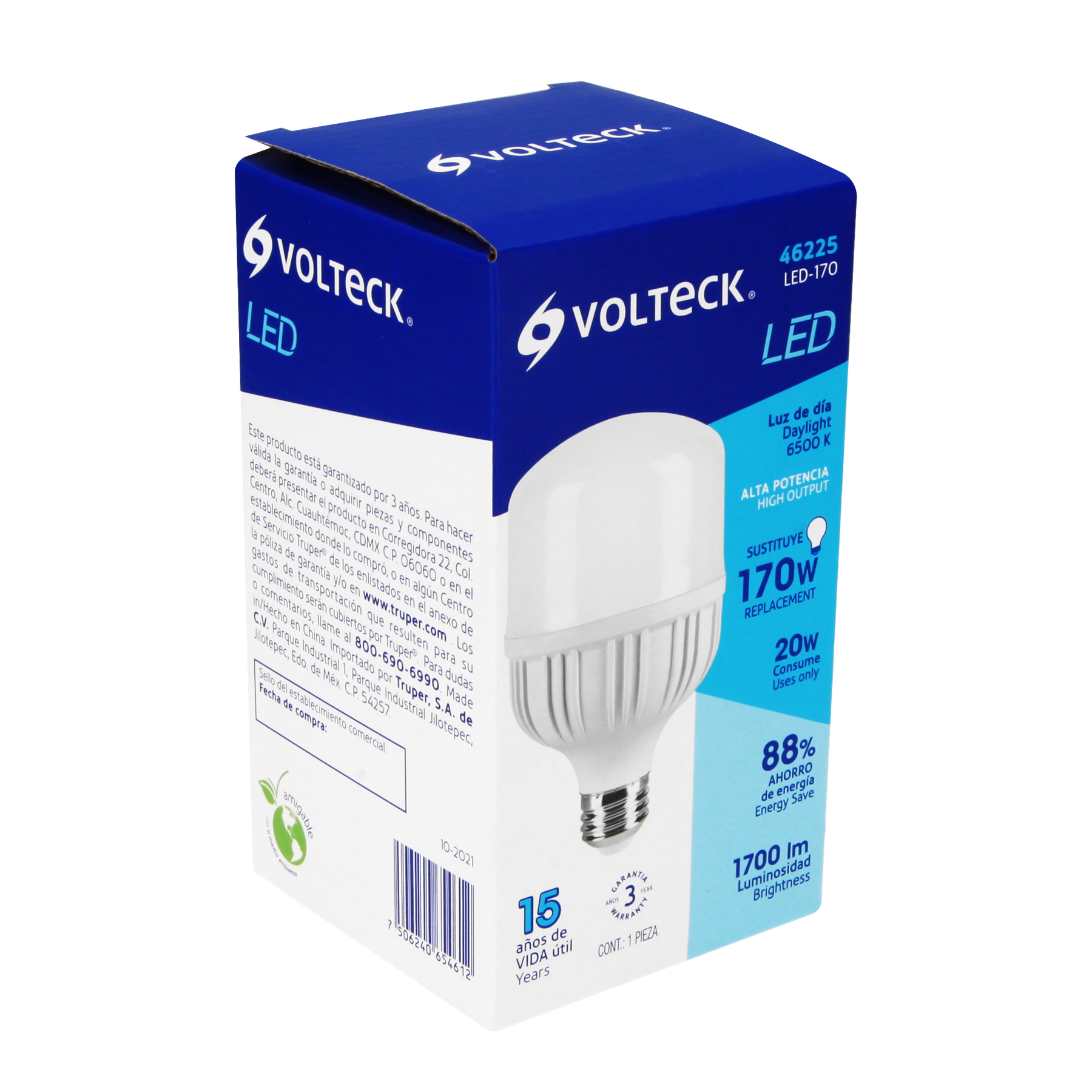 Lámpara de LED, alta potencia, E26, 20 W, luz de día