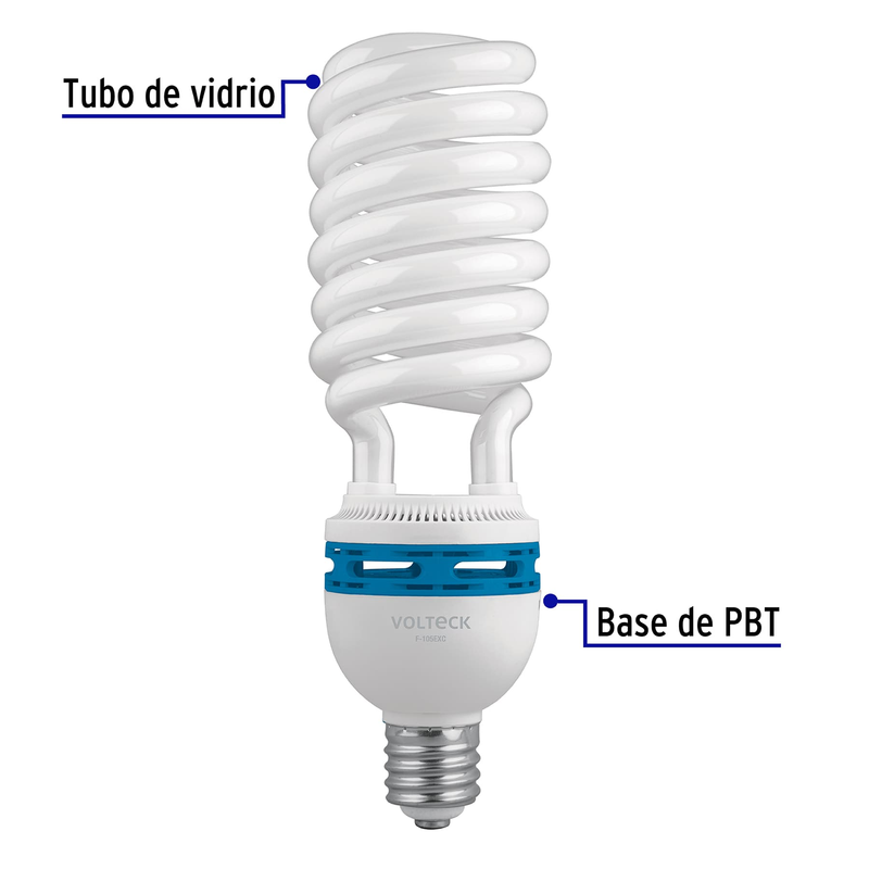 Lámpara 105 W, espiral, base Mogul E39, luz día, T5, en caja