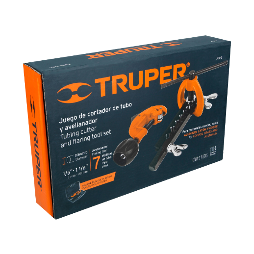 Juego de cortador de tubo y avellanador, 3 piezas