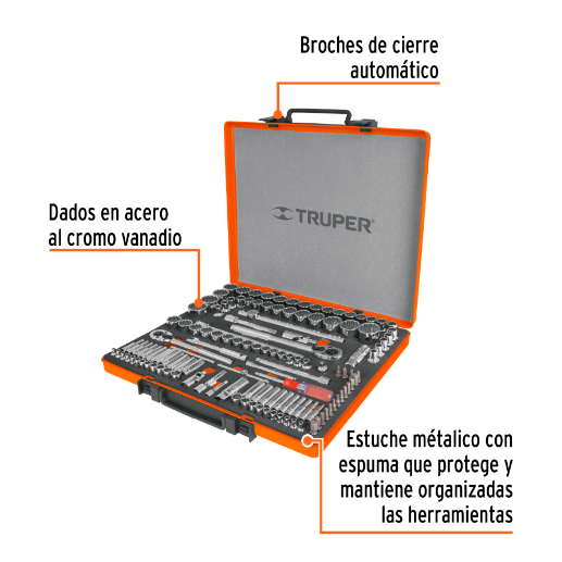 Juego de autoclé, 135 piezas, standard y milimétricos