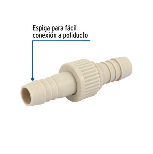 Juego conector manguera de polipropileno, 3/4"