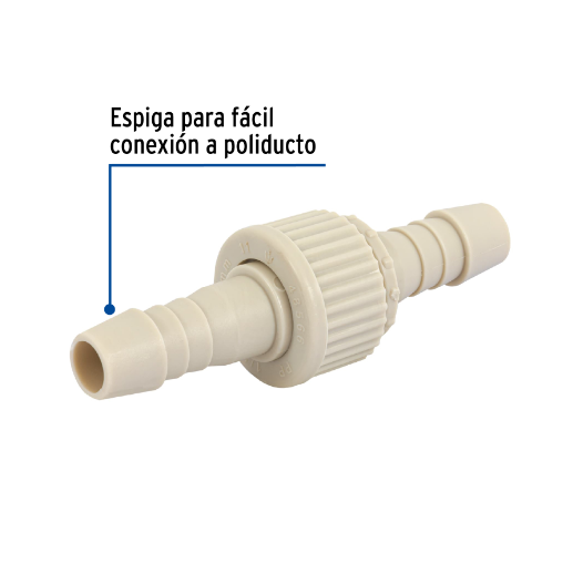 Juego conector manguera de polipropileno, 1/2"