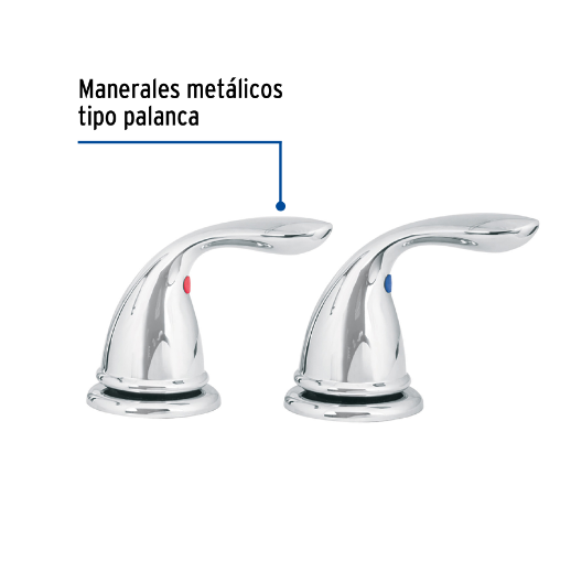Juego 2 manerales palanca para mezcladora lavabo,cromo, AERO