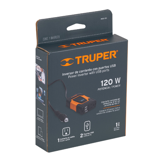 Inversor de corriente 120 W