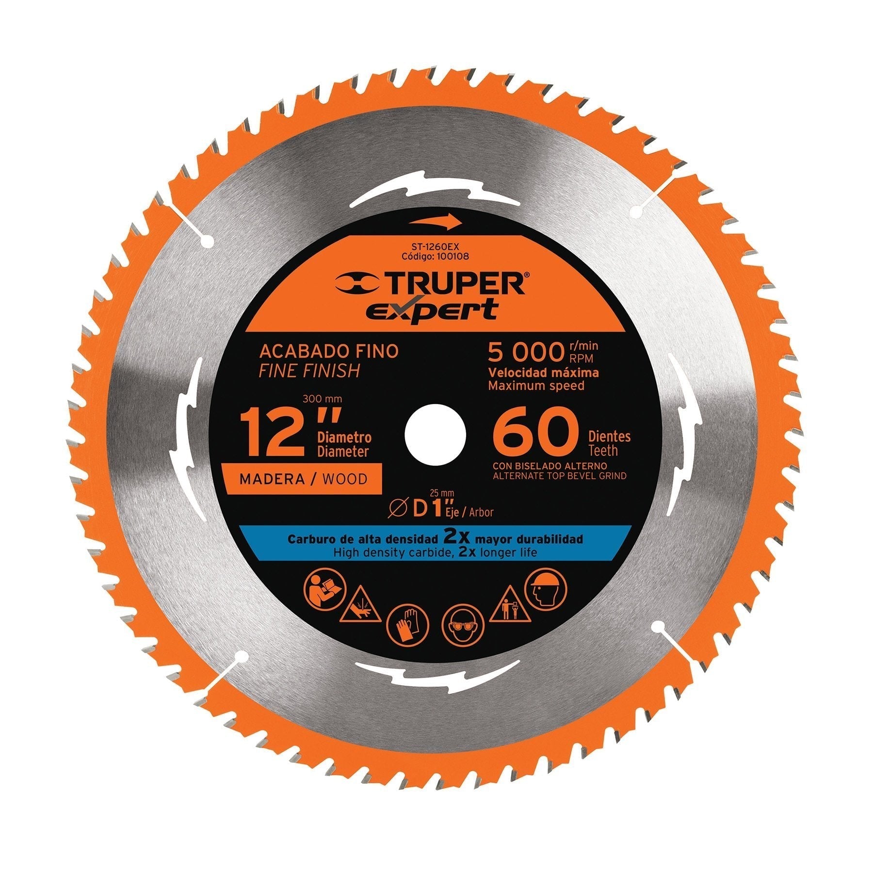Disco sierra p/madera 12", 40dpp, centro 1", Expert