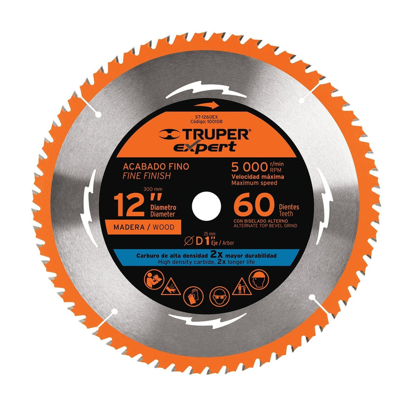 Disco sierra p/madera 12", 40dpp, centro 1", Expert