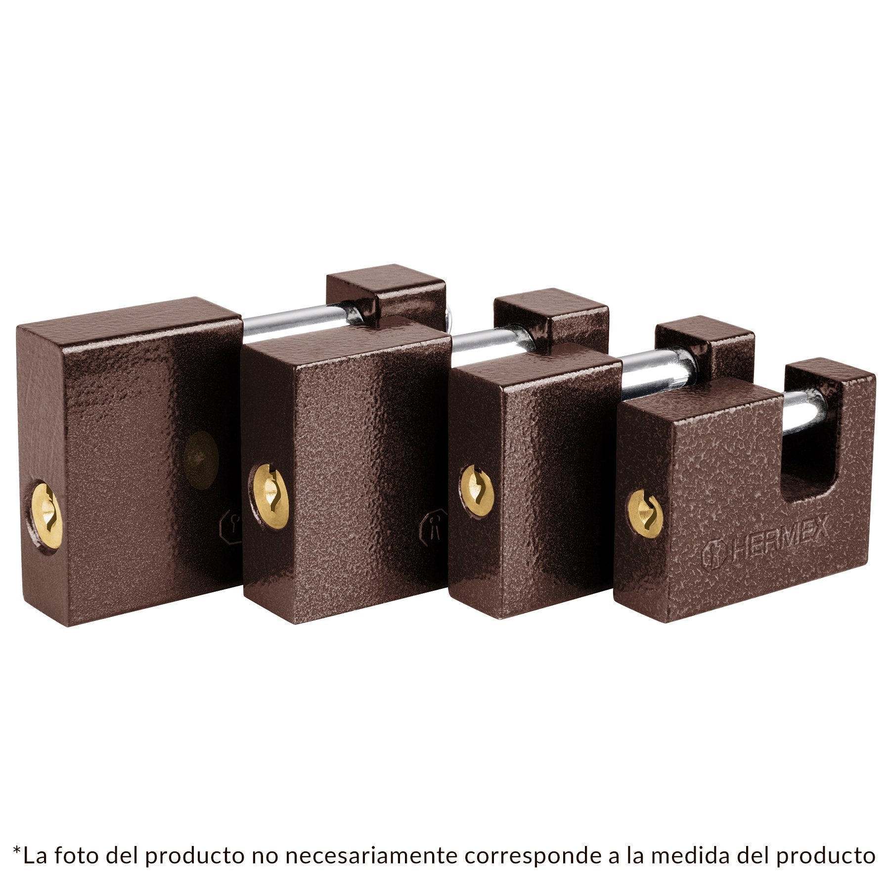 Candado antipalanca, 80mm, cuerpo de hierro, Hermex Basic