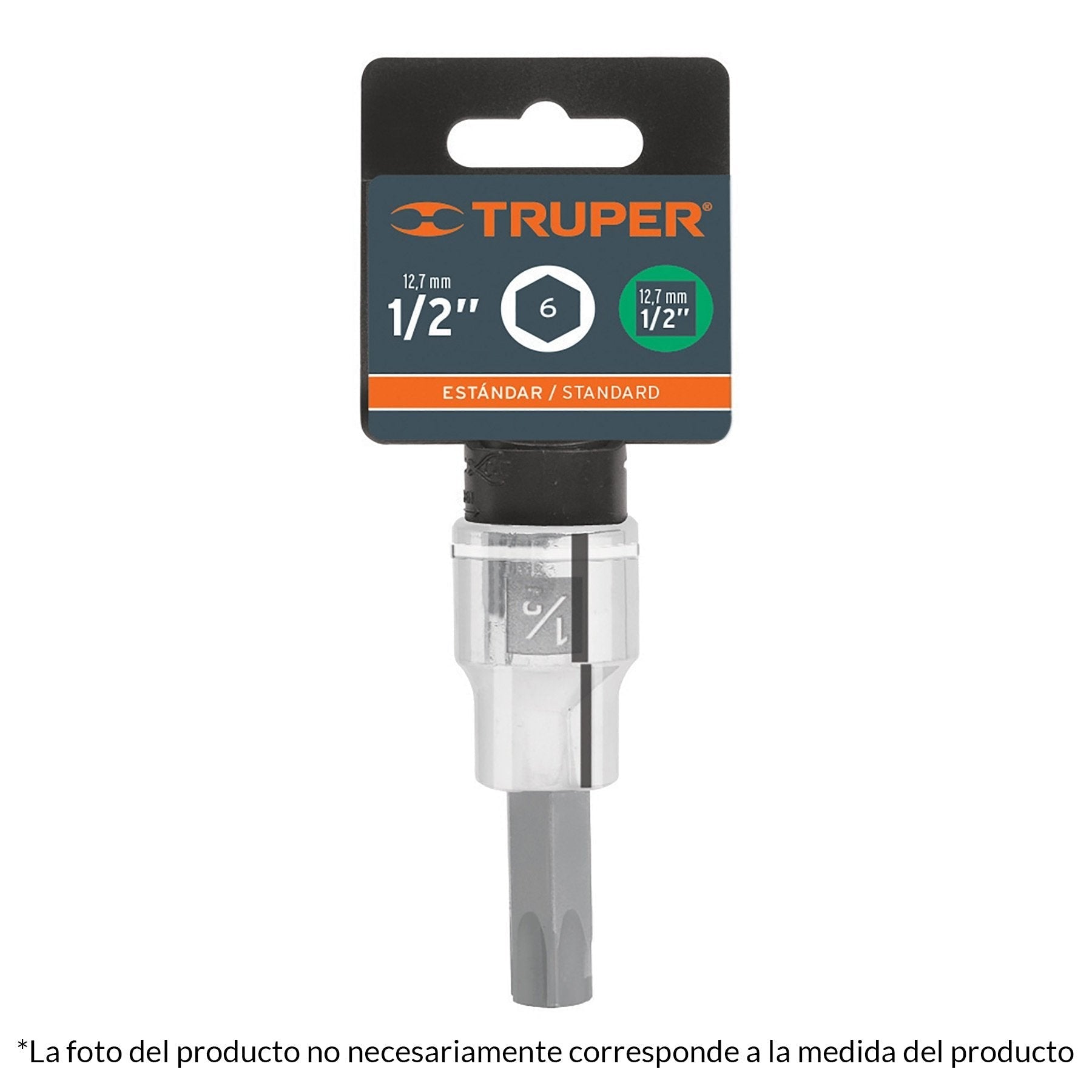 Dados de punta hexagonal, cuadro 1/2" de 1/2"
