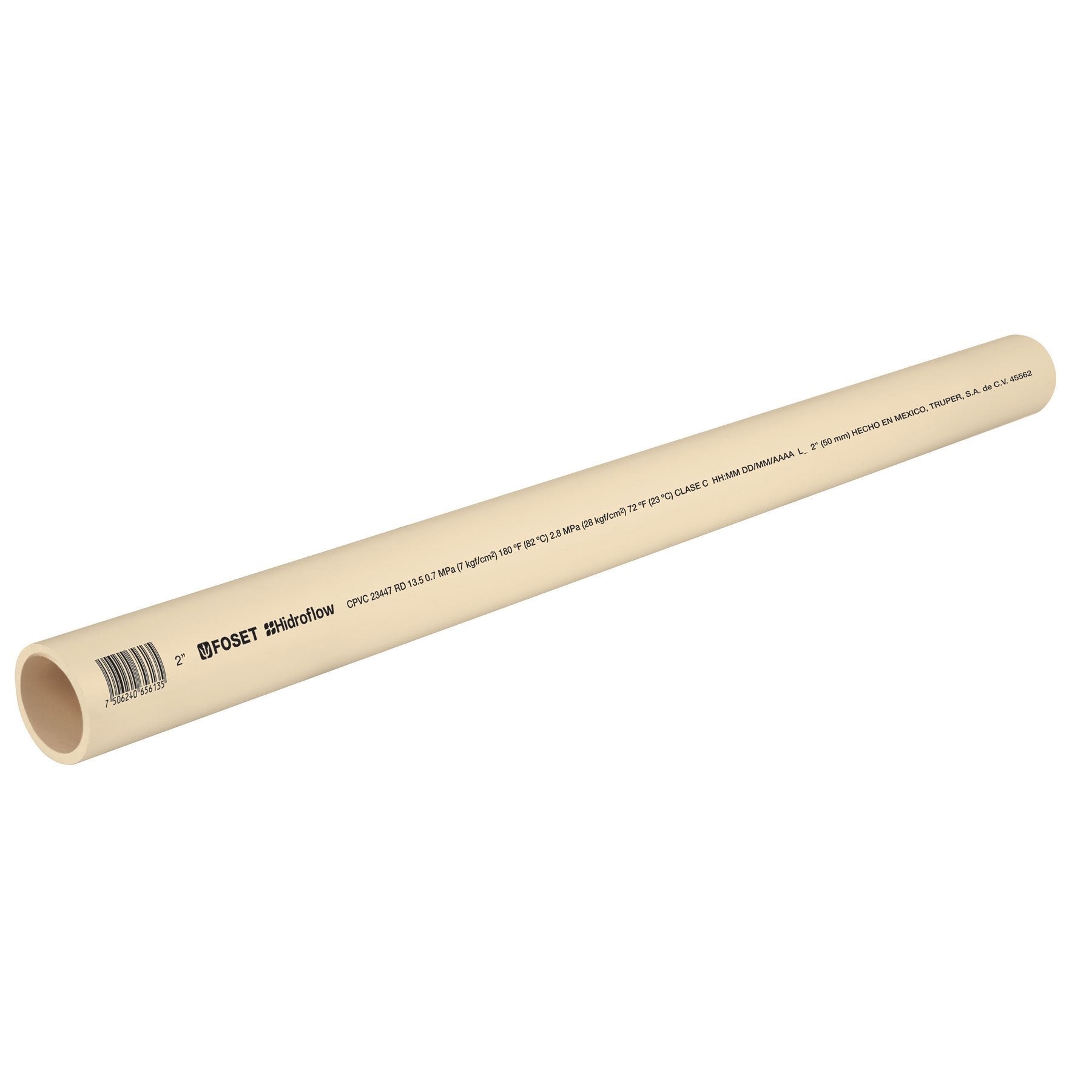 Tubo CPVC, 2", 3 metros