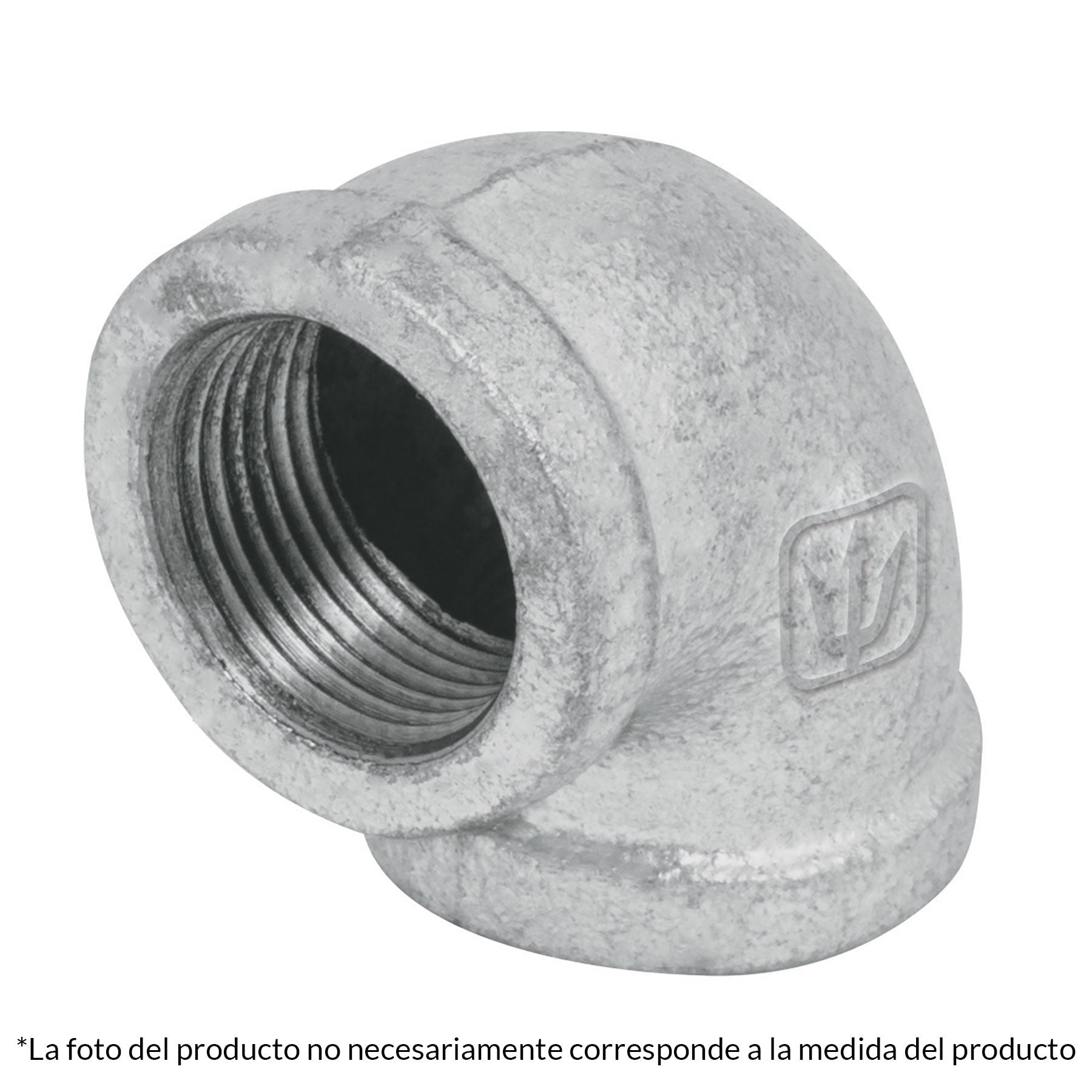 Codo 90°, acero galvanizado, 1-1/4"