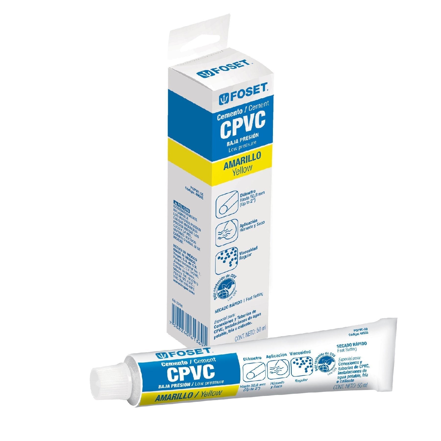 Cemento para CPVC, tubo 50 g