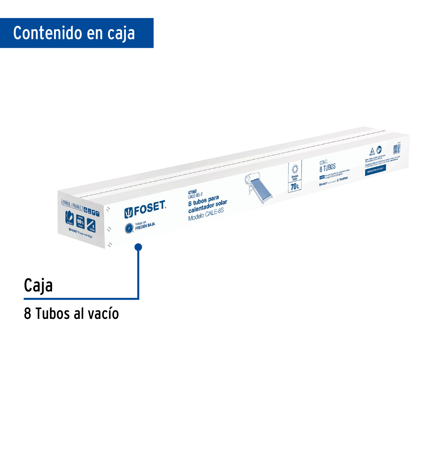 8 tubos de vidrio para modelo CALE-8S