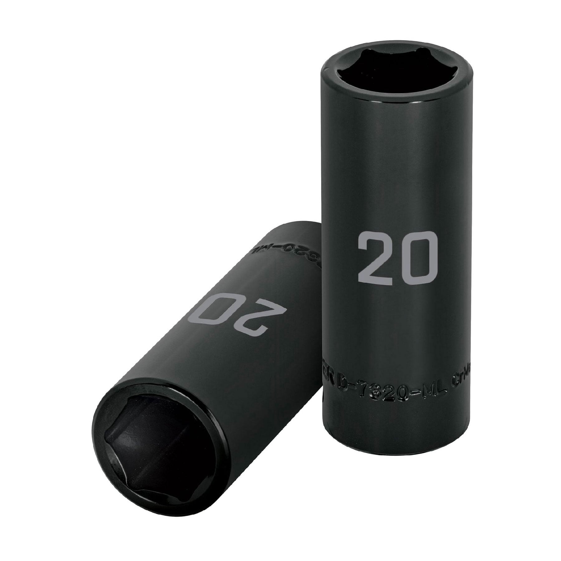 Dado de impacto, largo, 6 puntas, cuadro 1/2" de 20mm