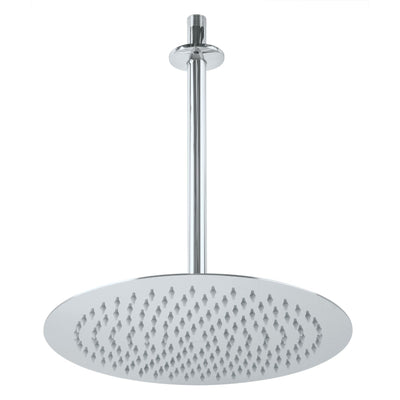 Regadera redonda, acero inoxidable, 12", cromada, Riviera