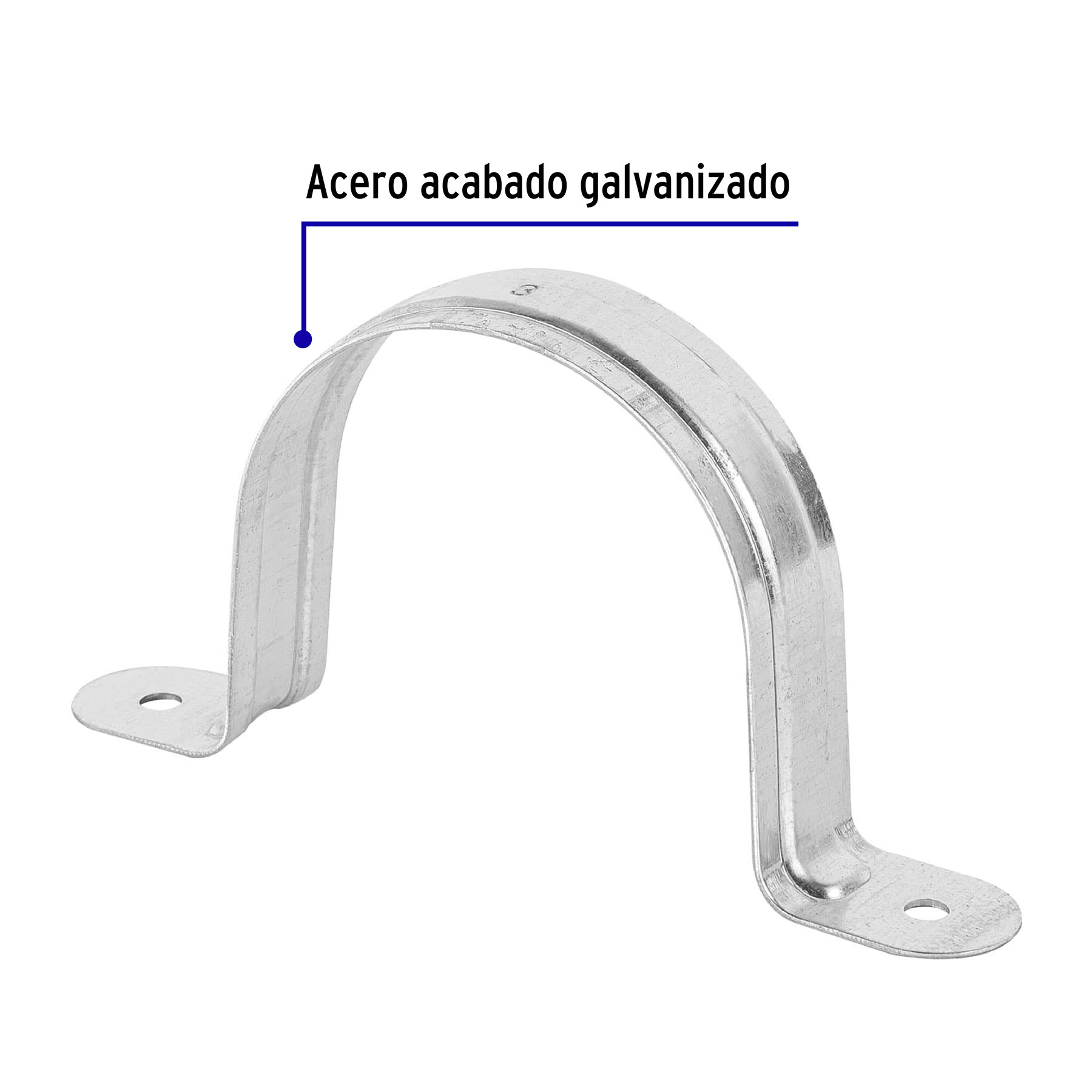 Abrazadera tubo tipo omega 3", bolsa con 5 pzas, Volteck