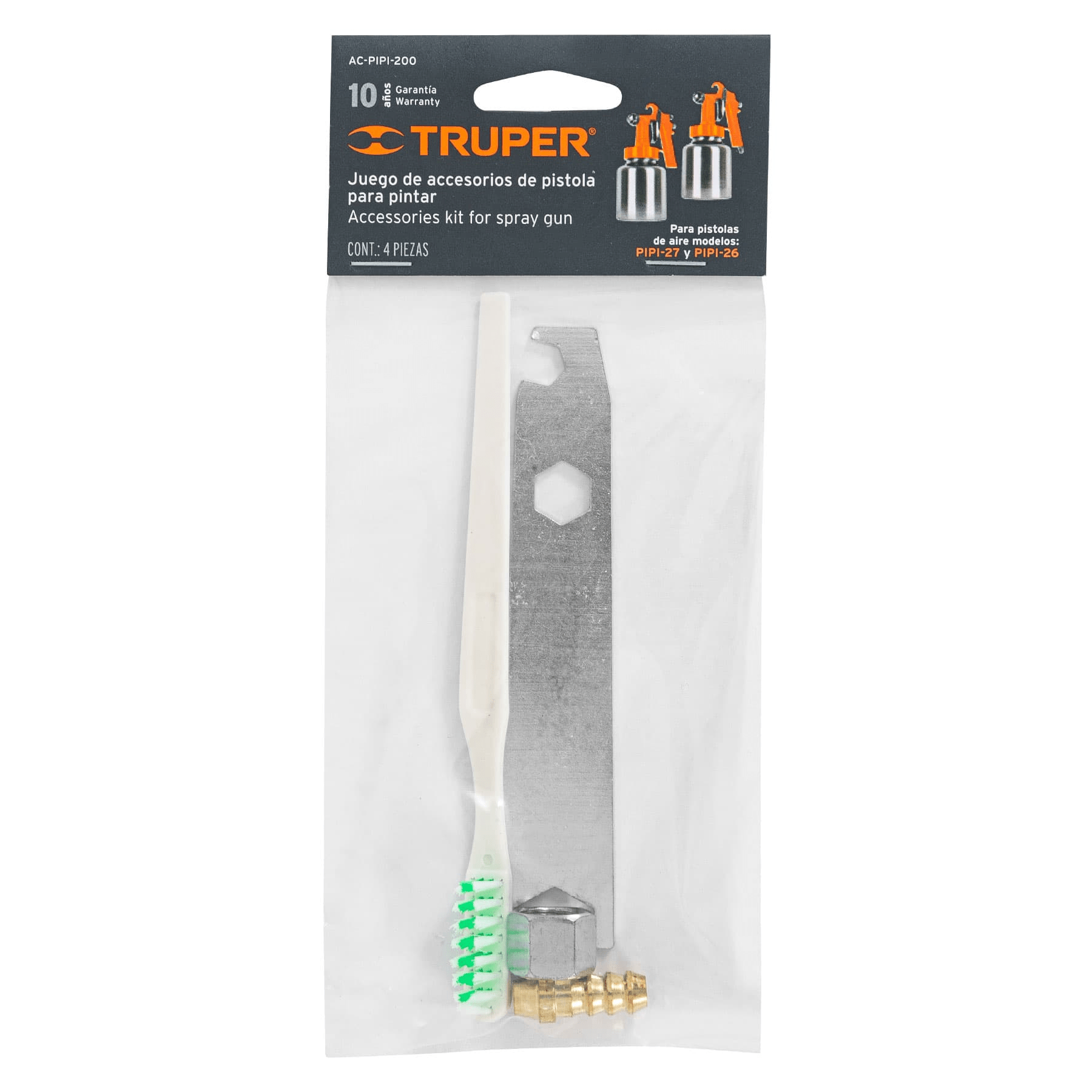 Accesorios (llave, cepillo, tuerca y espiga) p/PIPI-26 y 27 - Ferretería Feresmar
