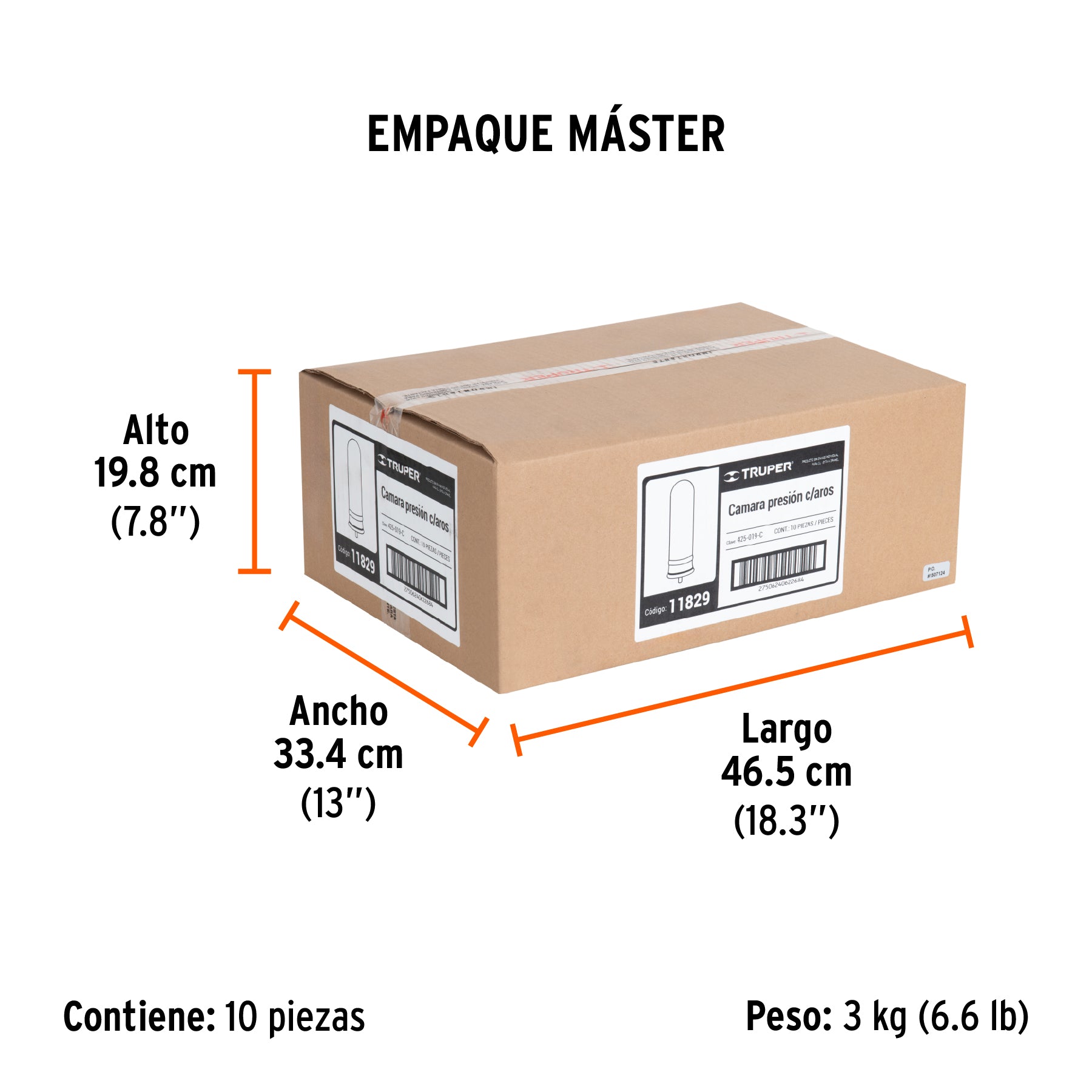 Cámara de presión con O ring completo para fumigadora 425