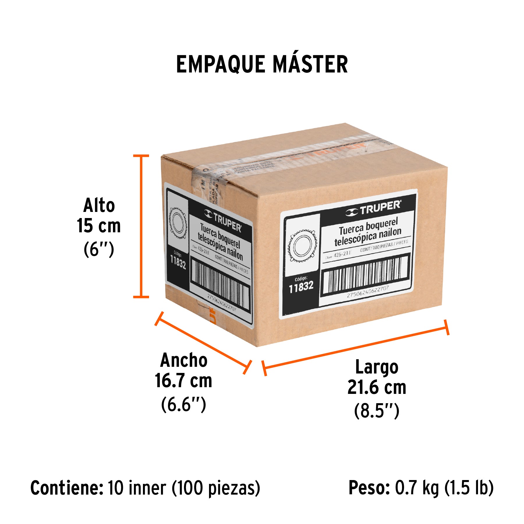 Tuerca plástica para boquilla para fumigadora FM-425