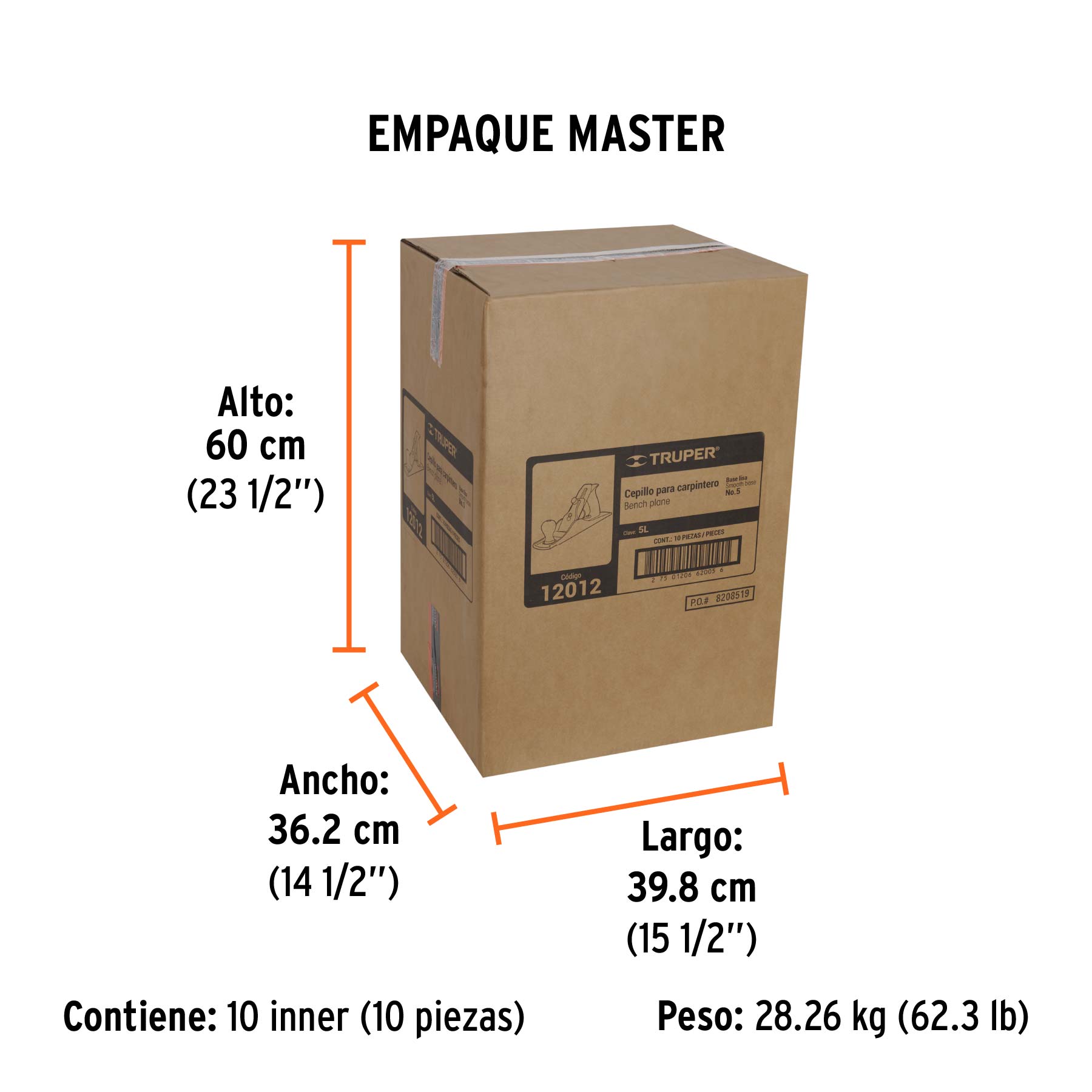 Cepillo para carpintero # 5, liso