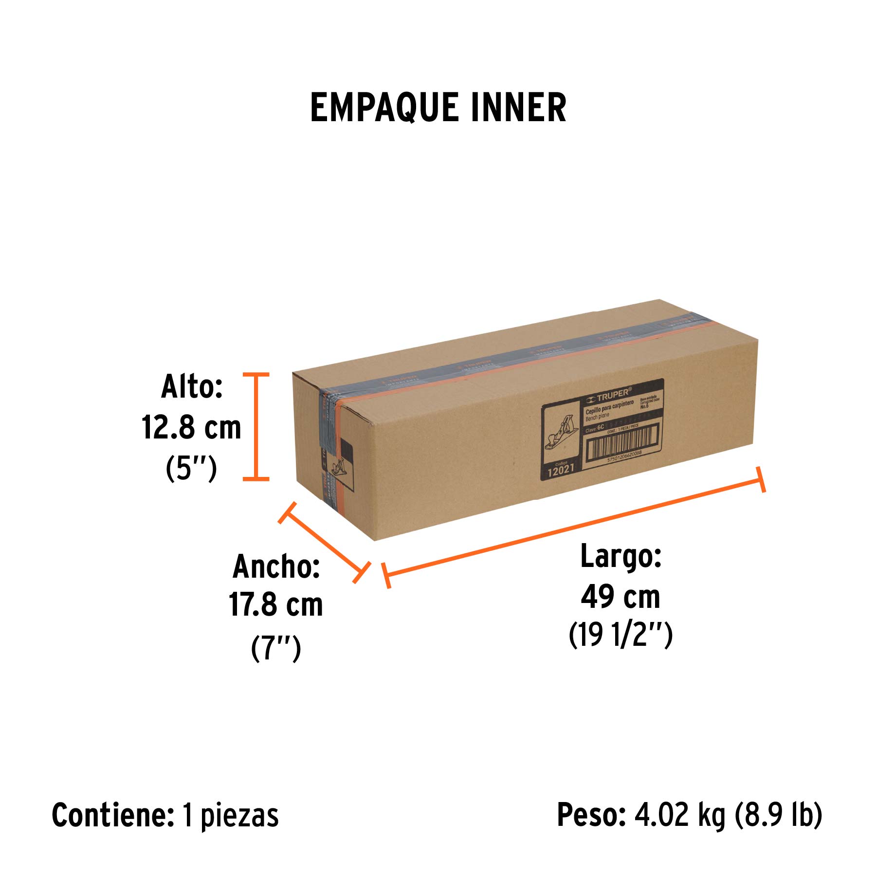 Cepillo para carpintero # 6, estriado