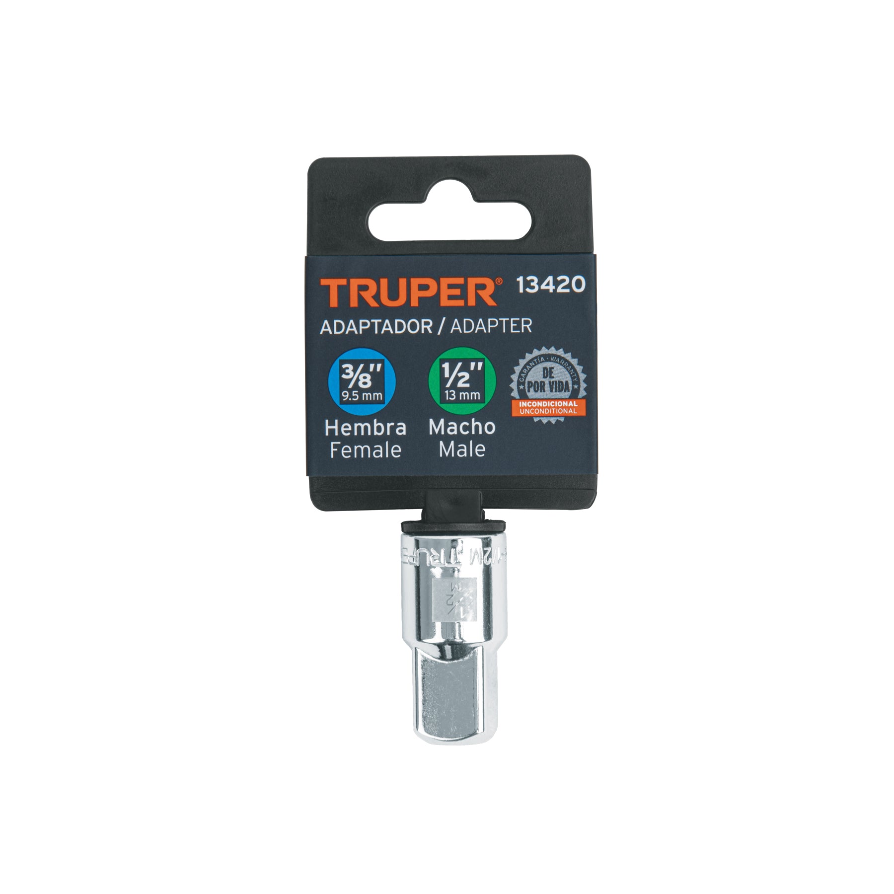 Adaptador para matraca de cuadro 3/8" a cuadro 1/2"