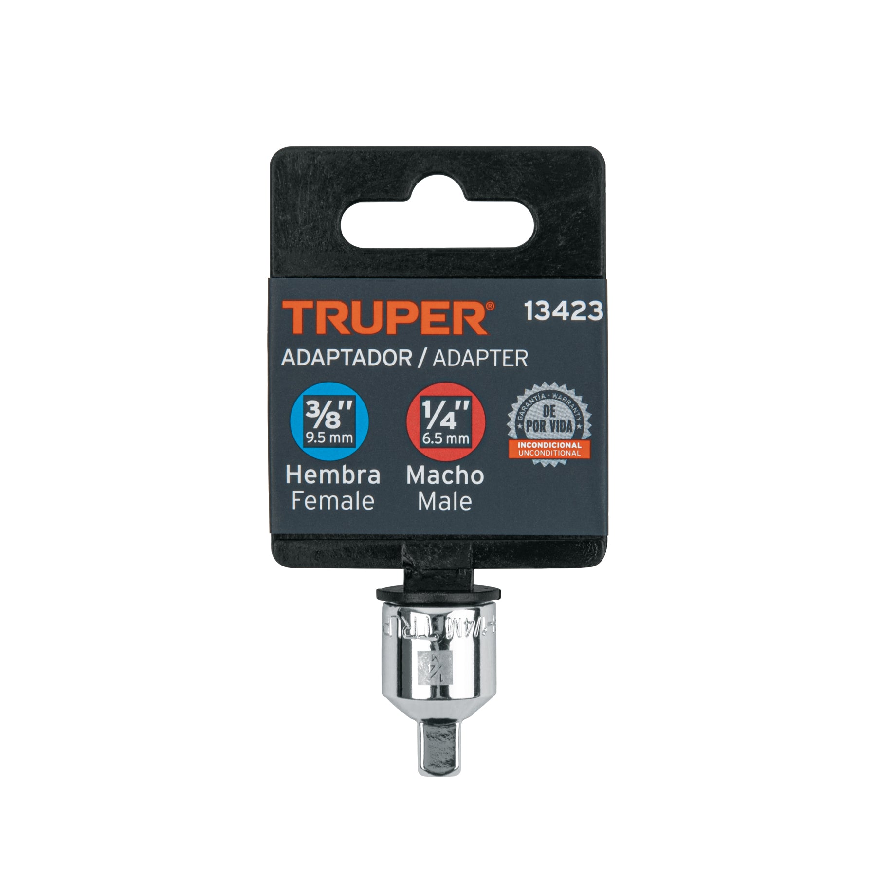 Adaptador para matraca de cuadro 3/8" a cuadro 1/4"
