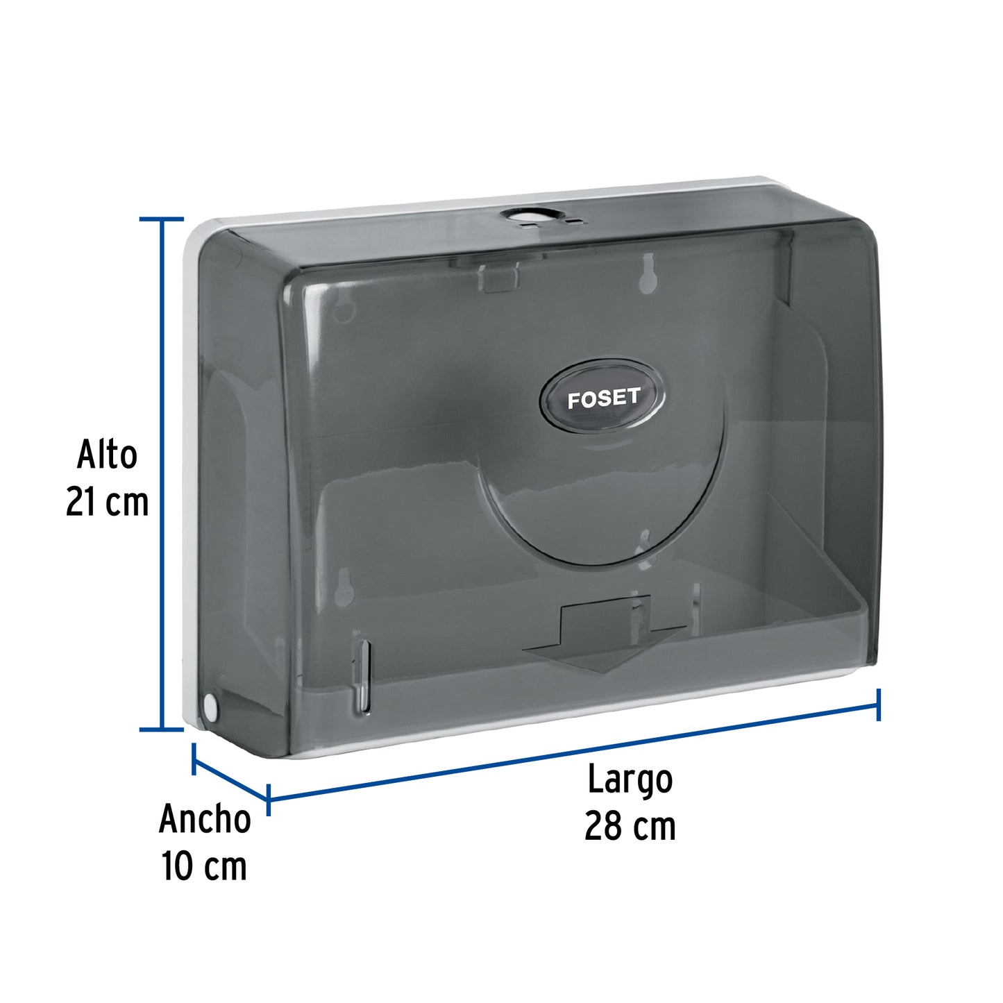 Dispensador junior p/toallas de papel, humo, Basic