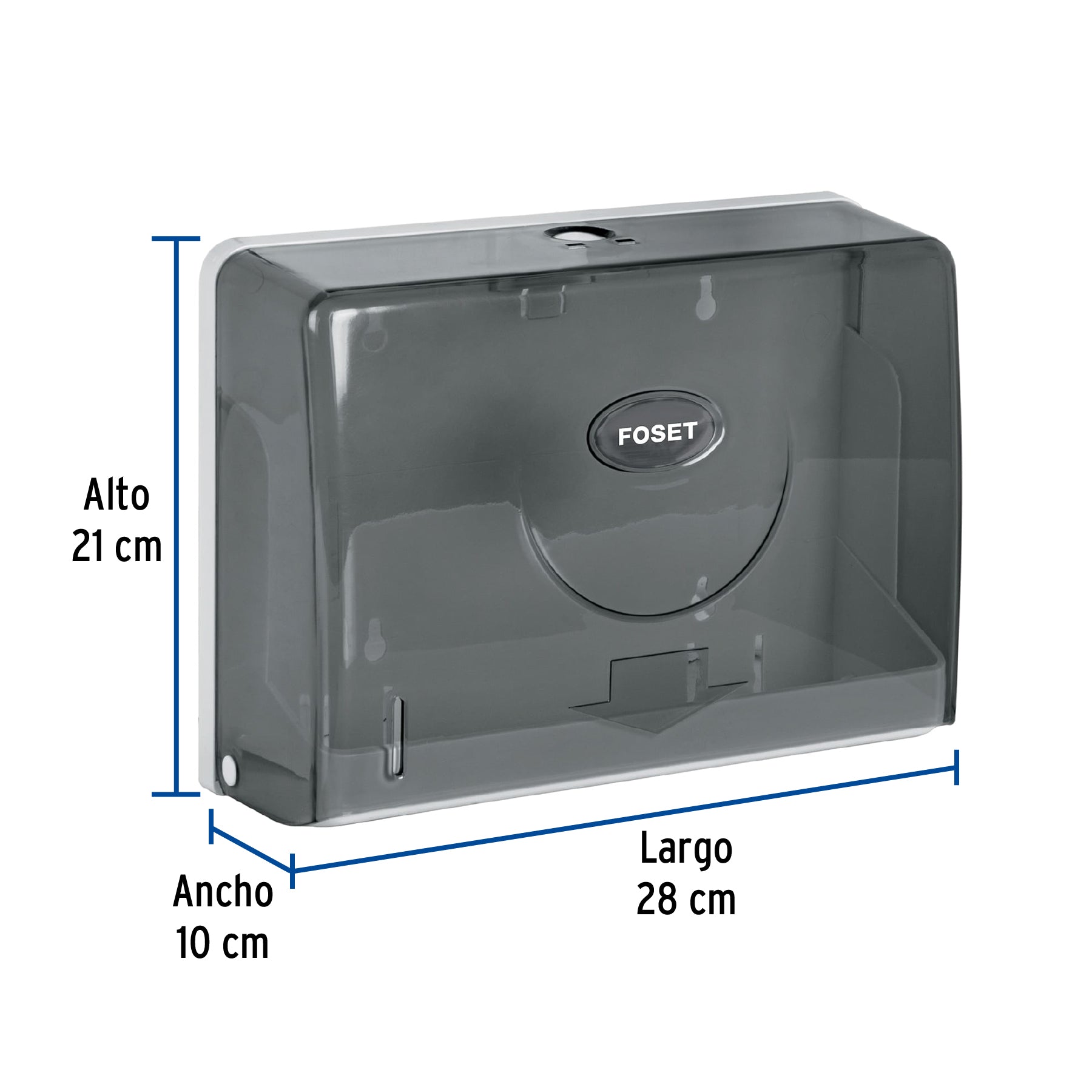 Dispensador junior p/toallas de papel, humo, Basic