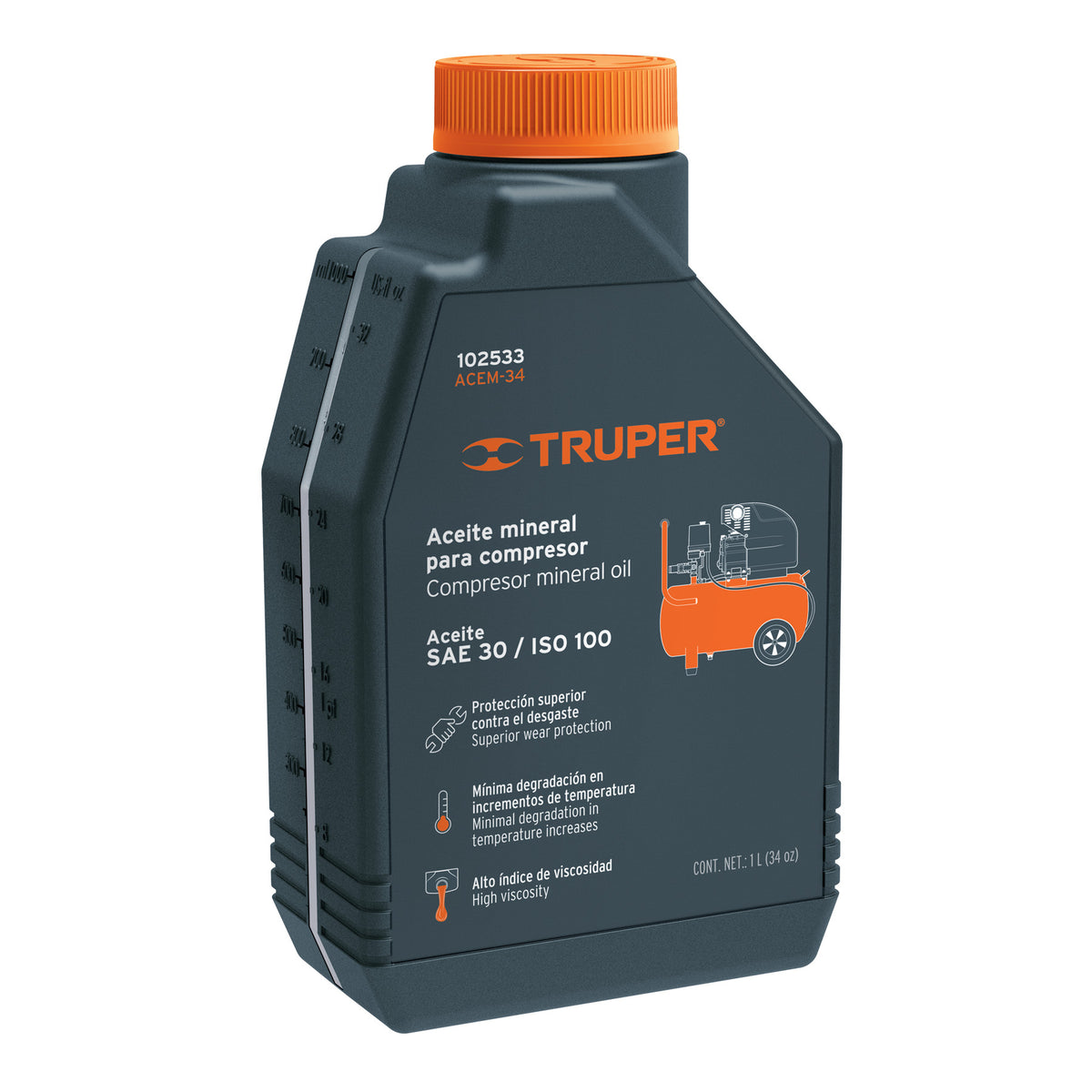 Aceite mineral para compresor, 946ml (32oz), Truper
